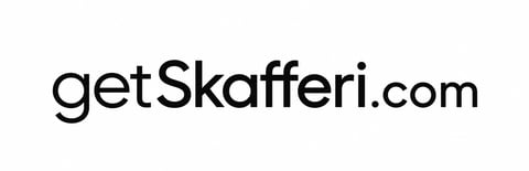 GetSkafferi.com logo text in black